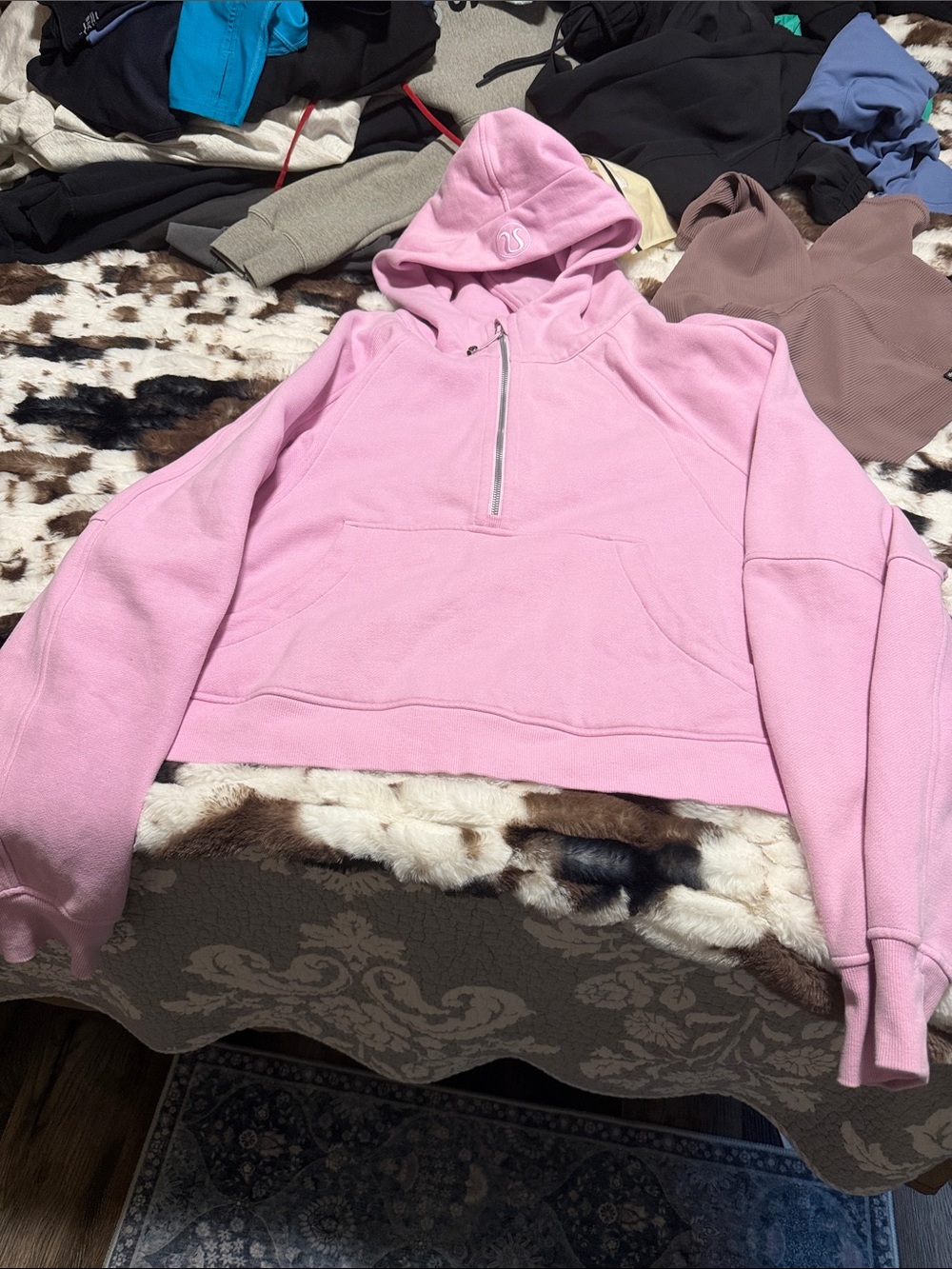 lululemon athletica Pink Half-Zip Hoodie
